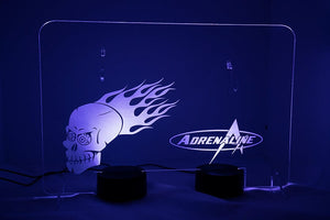แท่นโชว์ Adrenaline มีไฟ - แบบใส พร้อมชุดไฟ LED หลายสีคู่ - Adrenaline