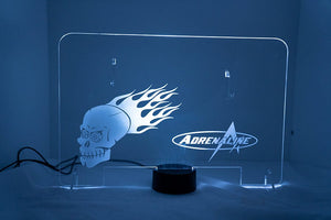 Lighted Adrenaline Display Stand - Clear with Single Multi-Color LED Array - Adrenaline