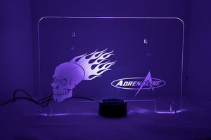 Lighted Adrenaline Display Stand - Clear with Single Multi-Color LED Array - Adrenaline